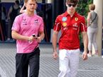 (L to R): Paul Aron (EST) Alpine F1 Team Reserve Driver with Charles Leclerc (MON) Ferrari.
05.12.2025