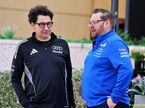 (L to R): Mattia Binotto (ITA) Audi F1 Team Motorsport Chief Operating and Chief Technical Officer with Dave Greenwood (GBR) Alpine F1 Team Racing Director.
12.02.2026