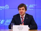 Сергей Воробьёв, промоутер Гран При России, на пресс-конференции в Москве