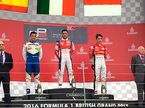 Подиум второй гонки GP3 в Великобритании