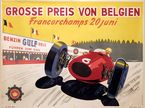 Рекламная афиша Гран При Бельгии 1954 года