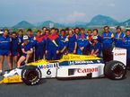 Команда Williams перед началом Гран При Бразилии 1986 года