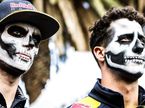 Макс Ферстаппен и Даниэль Риккардо в традиционной раскраске, посвященной «Дню мертвых», 2016 год
