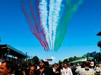 Выступление Frecce Tricolori перед стартом гонки в Монце