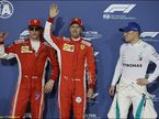 Кими Райкконен, Себастьян Феттель и Валттери Боттас