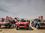 Карлос Сайнс (Peugeot), Микко Хирвонен (MINI Buggy) и Орландо Терранова (MINI)