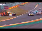 Авария в гонке Lamborghini Super Trofeo в Спа. Кадр телетрансляции