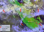 Карта состояния атмосферы, опубликованная агенством NEA