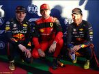 Макс ФЕрстаппен, Шарль Леклер и Серхио Перес