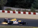 Найджел Мэнселл за рулём Williams FW14B на трассе в Кьялами, 1992 год