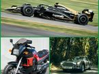 Машина APXGP из F1, мотоцикл Kawasaki из Top Gun и Aston Martin Джеймса Бонда