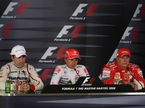 Слева направо: Тимо Глок (Toyota), Хейкки Ковалайнен (McLaren Mercedes), Кими Райкконен (Ferrari)