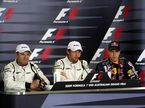 Слева направо: Рубенс Баррикелло, Дженсон Баттон, Себастьян Феттель