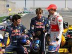Гонщики Red Bull Racinbg и Дженсон Баттон
