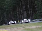 Гонщики Audi на трассе в Ле-Мане