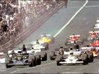 Ронни Петерсон и Дэнни Халм лидируют на старте Гран При Испании 1973 года