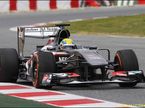 Эстебан Гутьеррес на Sauber С32 в Барселоне