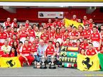 Команда Ferrari отмечает первое и третье место в Гран При Испании 2013