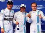 Нико Росберг, Фелипе Масса и Валттери Боттас