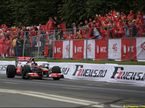 Дженсон Баттон за рулем McLaren на трассе Moscow City Racing, 2013 год