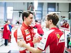 Эстебан Гутьеррес и Себастьян Феттель на базе Ferrari в Маранелло