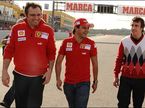 Стефано Доменикали (слева), Фелипе Масса и Фернандо Алонсо
