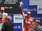 Фернандо Алонсо на подиуме Гран При Канады