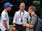 Кими Антонелли, Брэдли Лорд и Энтони Дэвидсон, бывший гонщик, ныне эксперт Sky Sport F1, фото XPB
