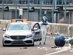 Валттери Боттас после аварии в квалификации Гран При Мексики. Фото Mercedes
