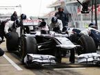Тренировка пит-стопов в Williams. Валттери Боттас за рулем FW35
