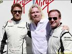 Гонщики Brawn GP и глава Virgin Group Ричард Брэнсон