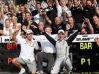 Команда Brawn GP празднует победный дубль