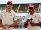 Пилоты McLaren Дженсон Баттон и Льюис Хэмилтон