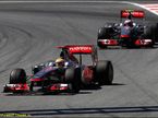 Пилоты McLaren на трассе Гран При Испании 2011 года