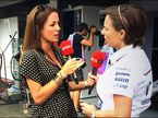 Клэр Уильямс отвечает на вопросы телеканала Sky Sport перед гонкой в Германии