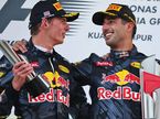 Даниэль Риккардо и Макс Ферстаппен после победного дубля в Малайзии