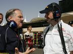 Эдриан Ньюи (справа), тогда уже технический директор Red Bull Racing, и Патрик Хед, 2006 год