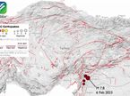 Карта Турции с отмеченным на ней районом землетрясения, изображение temblor.net