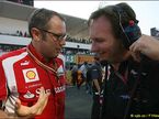 Стефано Доменикали и Кристиан Хорнер, руководители команд Ferrari и Red Bull Racing