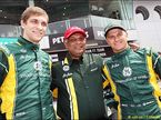 Тони Фернандес и гонщики Caterham F1, Виталий Петров и Хейкки Ковалайнен
