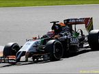 Машина Force India на трассе в Спа