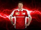 Кими Райкконен в новой униформе Ferrari