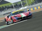 Виртуальная Ferrari GTE 488 на трассе в Ле-Мане