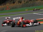 Пилоты Ferrari на трассе Гран При Бельгии