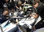 Фронтальная защита Halo на Mercedes Нико Росберга во время испытаний в Спа, 2016 год