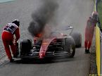 Возгорание силовой установки на Ferrari Карлоса Сайнса во время Гран При Австрии