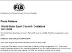 Пресс-релиз FIA