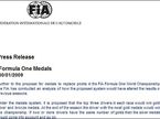 Пресс-релиз FIA