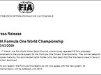 Пресс-релиз FIA