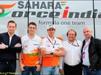 Руководство TWSteel и Force India с пилотами команды